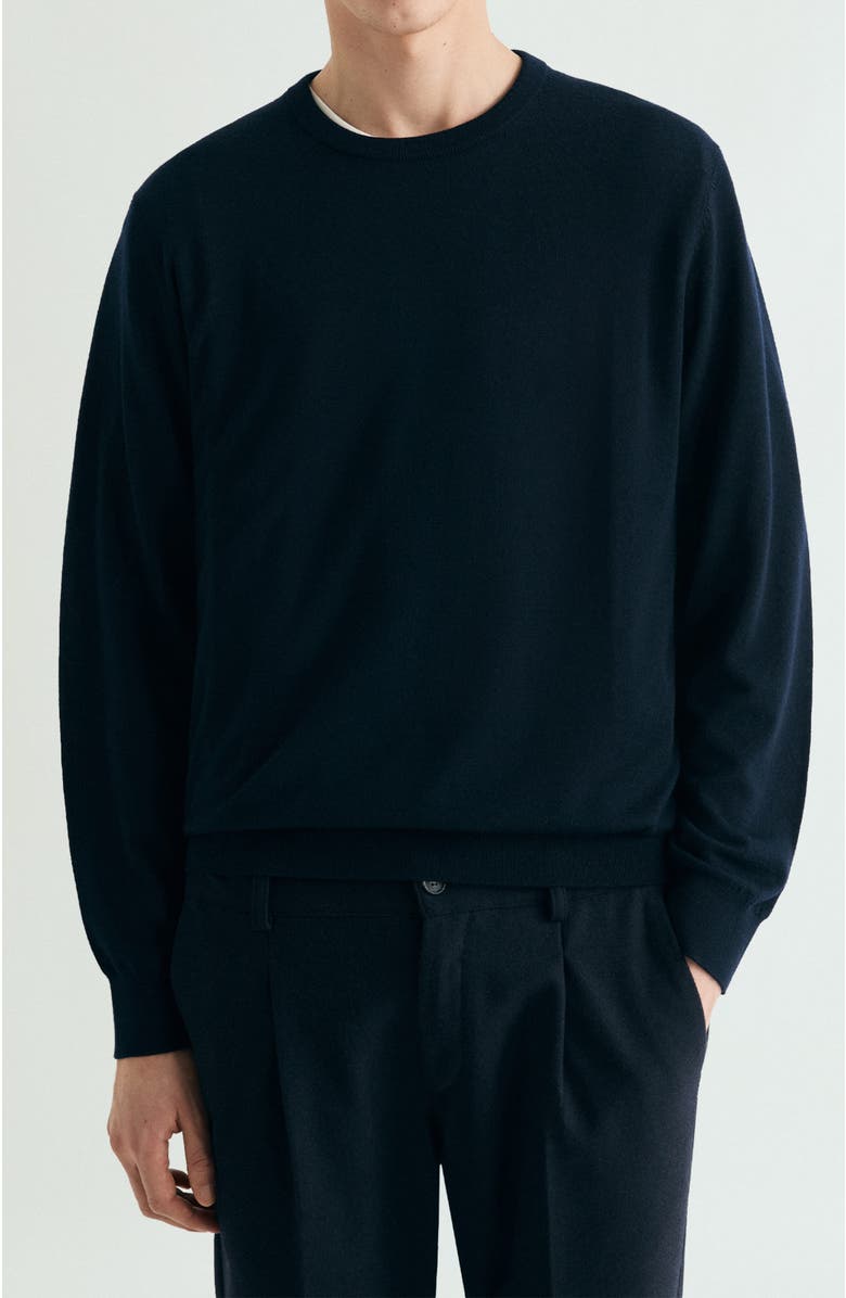 Scalpers Merino Wool Sweater, Main, color, Navy