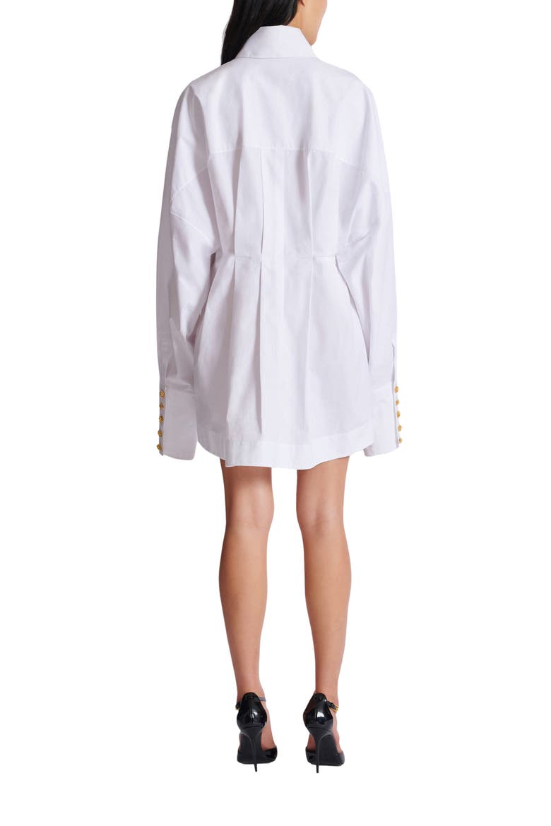 Poplin shirt dress, Alternate, color, white