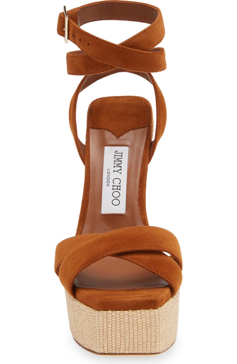 Jimmy Choo Gaia Ankle Wrap Platform Sandal, Alternate, color,