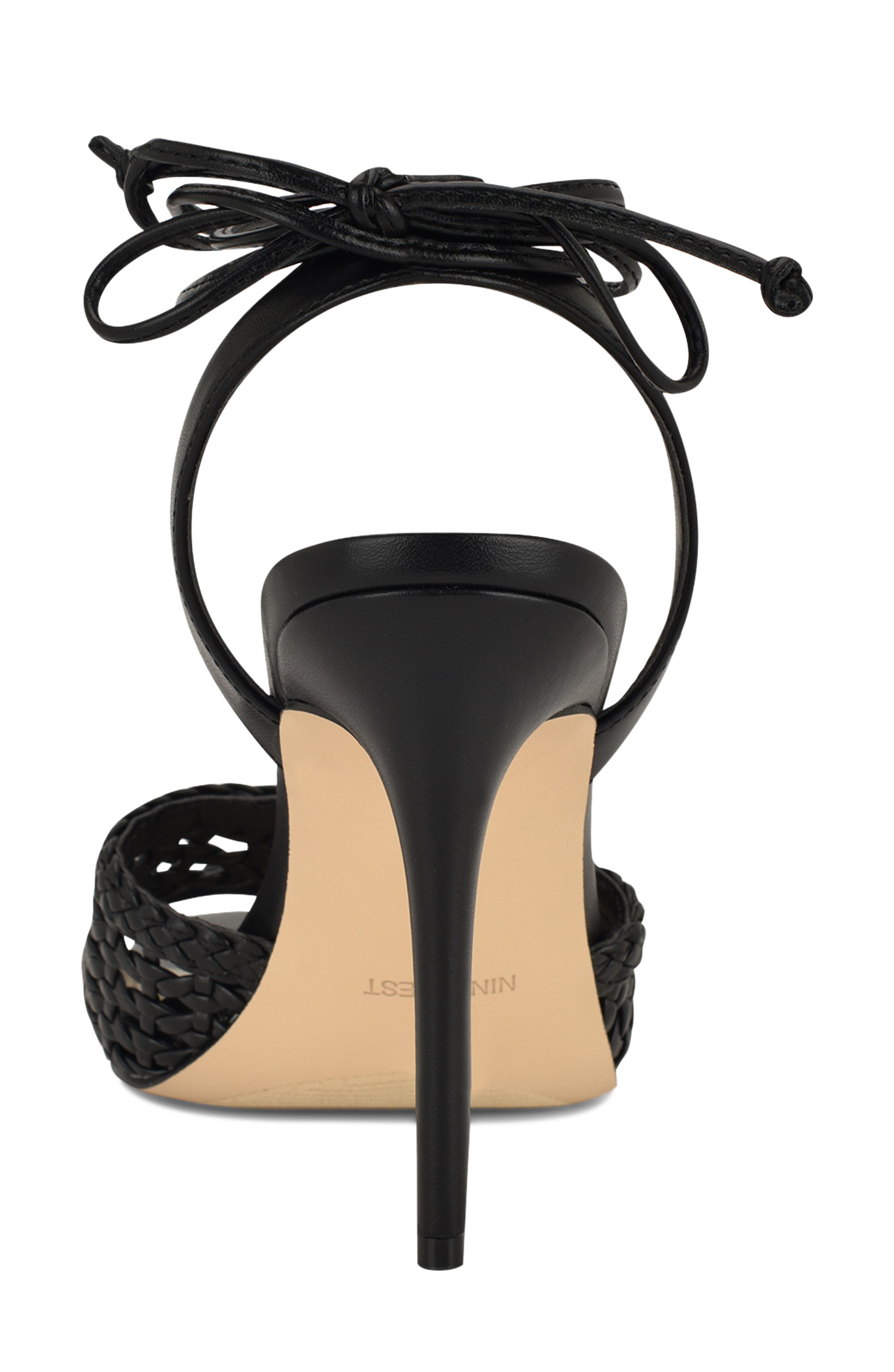 Nine West Merta Stiletto Sandal, Alternate, color, Black