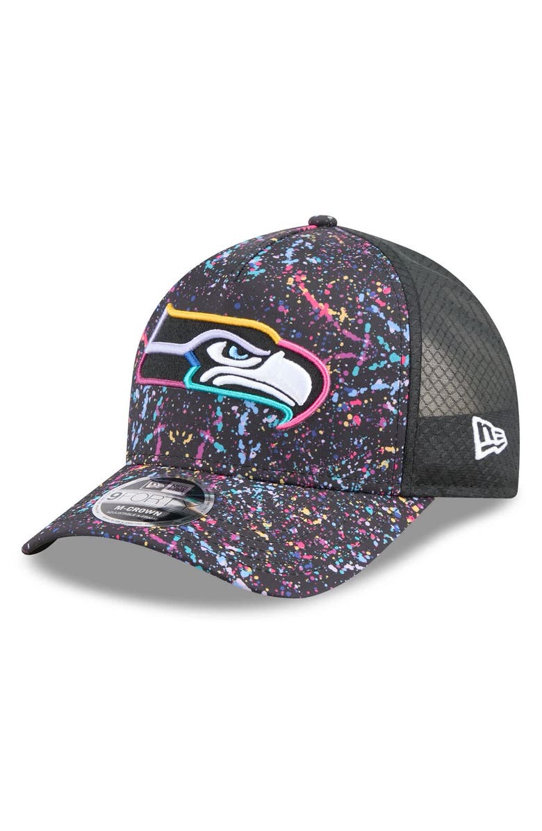 New Era Men's New Era Black Seattle Seahawks 2025 NFL Crucial Catch 9FORTY Adjustable Hat, Alternate, color, Black