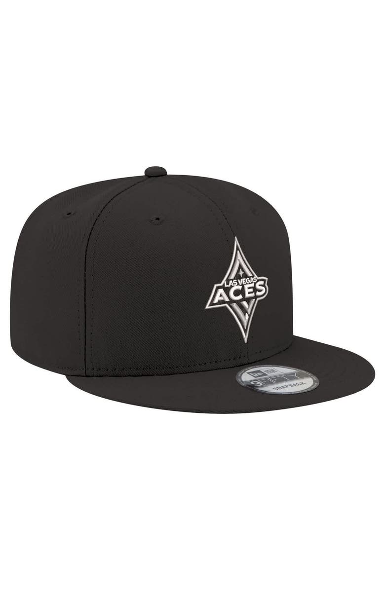 New Era Unisex New Era Black Las Vegas Aces Logo 9FIFTY Snapback Hat, Alternate, color, 