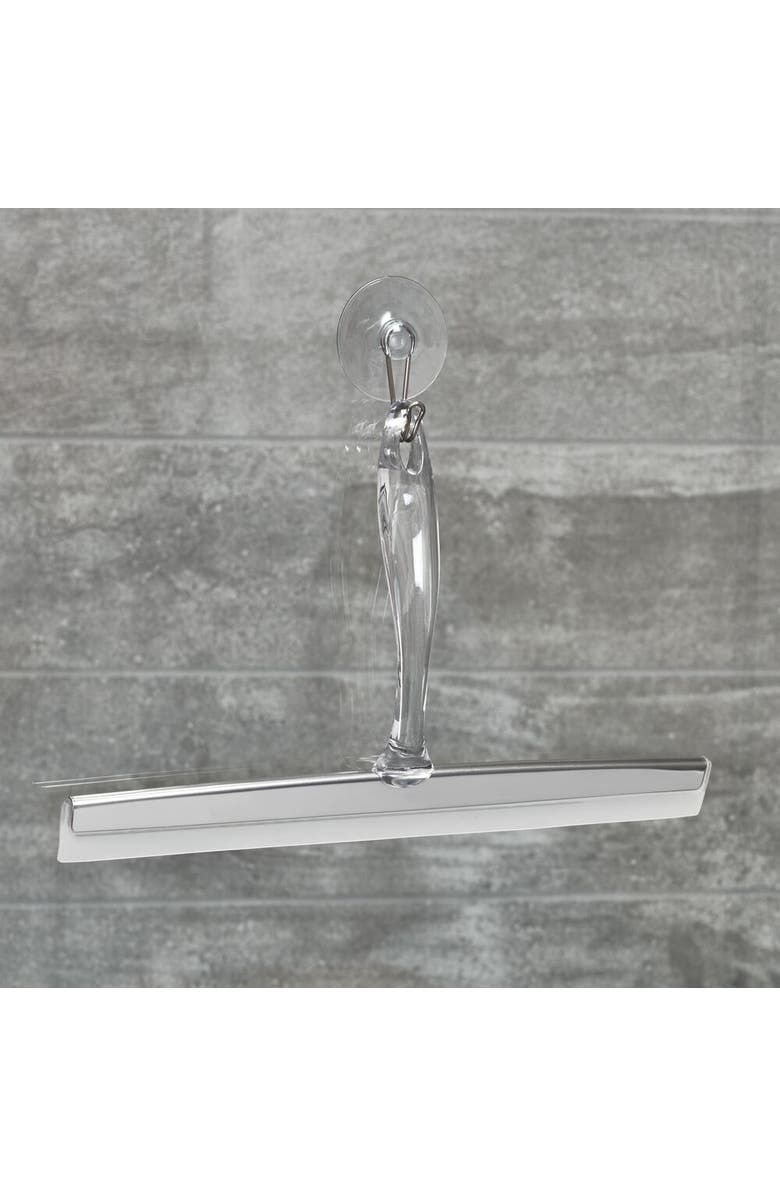 iDesign Shower Squeegee with Wall Hook, Set of 2, Clear/Stainless Steel, Alternate, color, Clear/Stainless