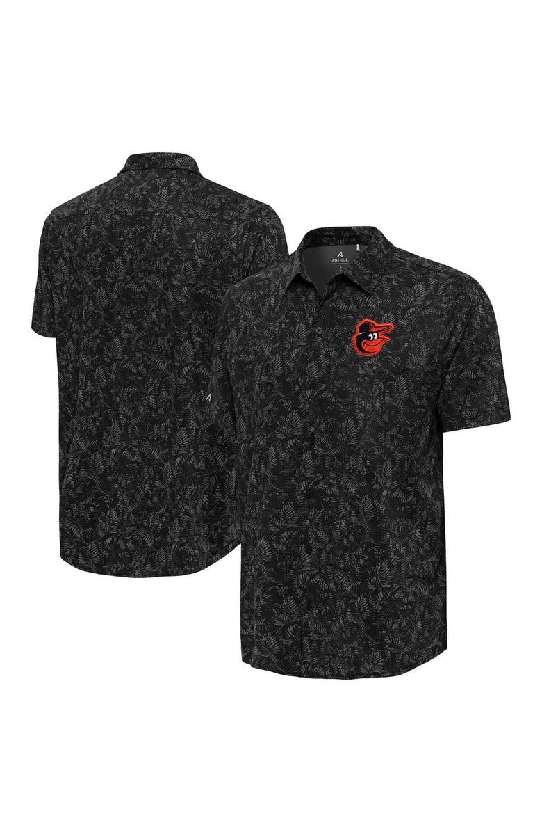 ANTIGUA Men's Antigua Black Baltimore Orioles Lush Button-Up Shirt, Main, color, 