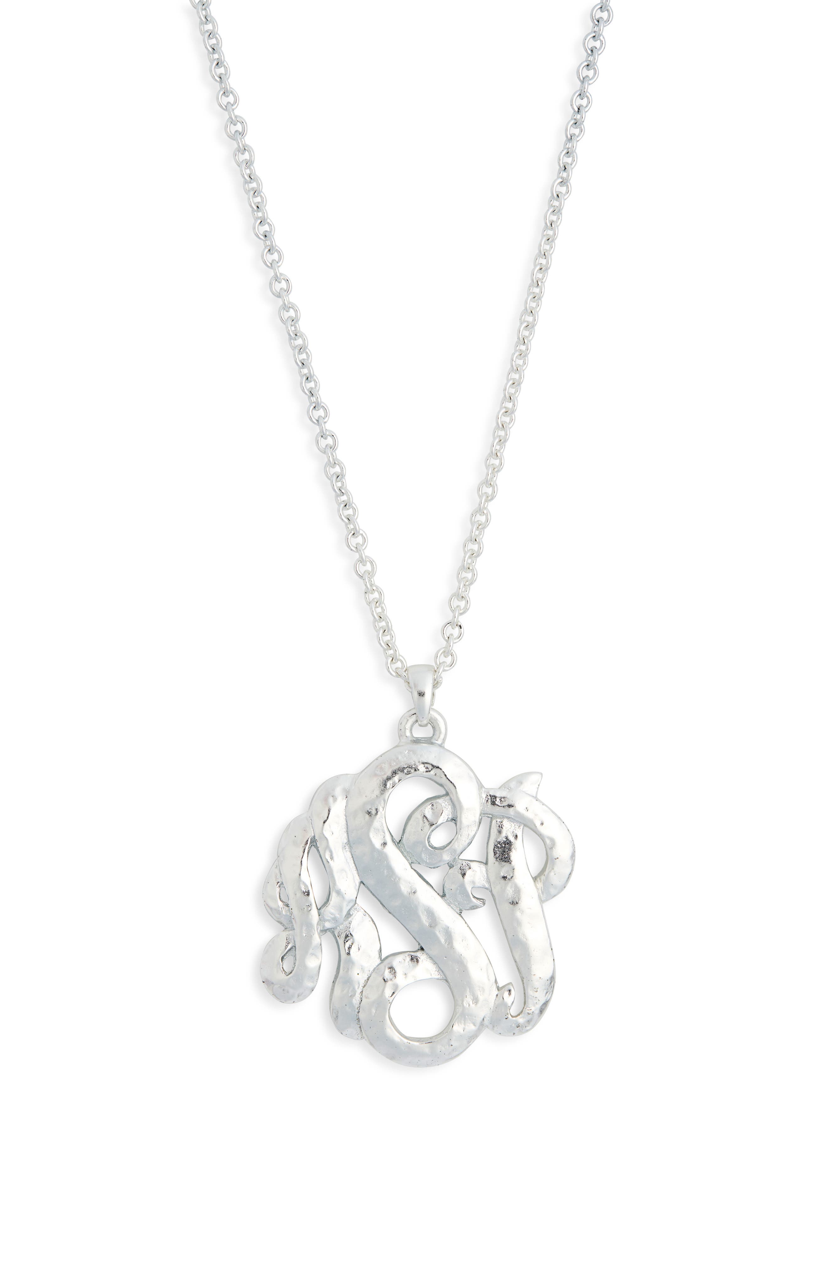 Karine Sultan Monogram Pendant Necklace