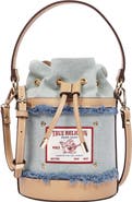 True Religion Buddha Patch Denim Bucket Bag