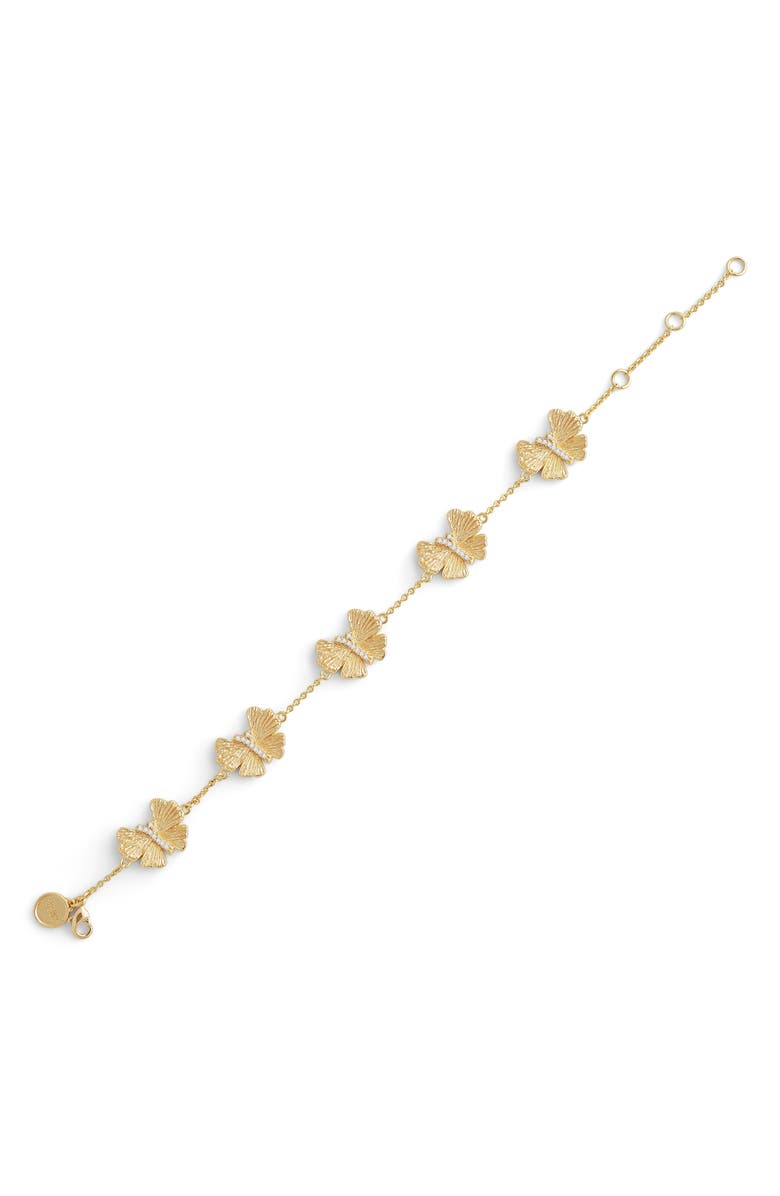 Anabel Aram Jewelry Butterfly Station Bracelet, Alternate, color, Gold