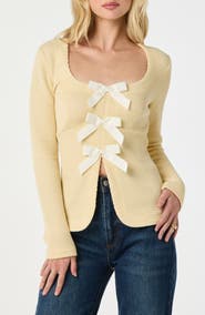 ASTR the Label Split Front Bow Top