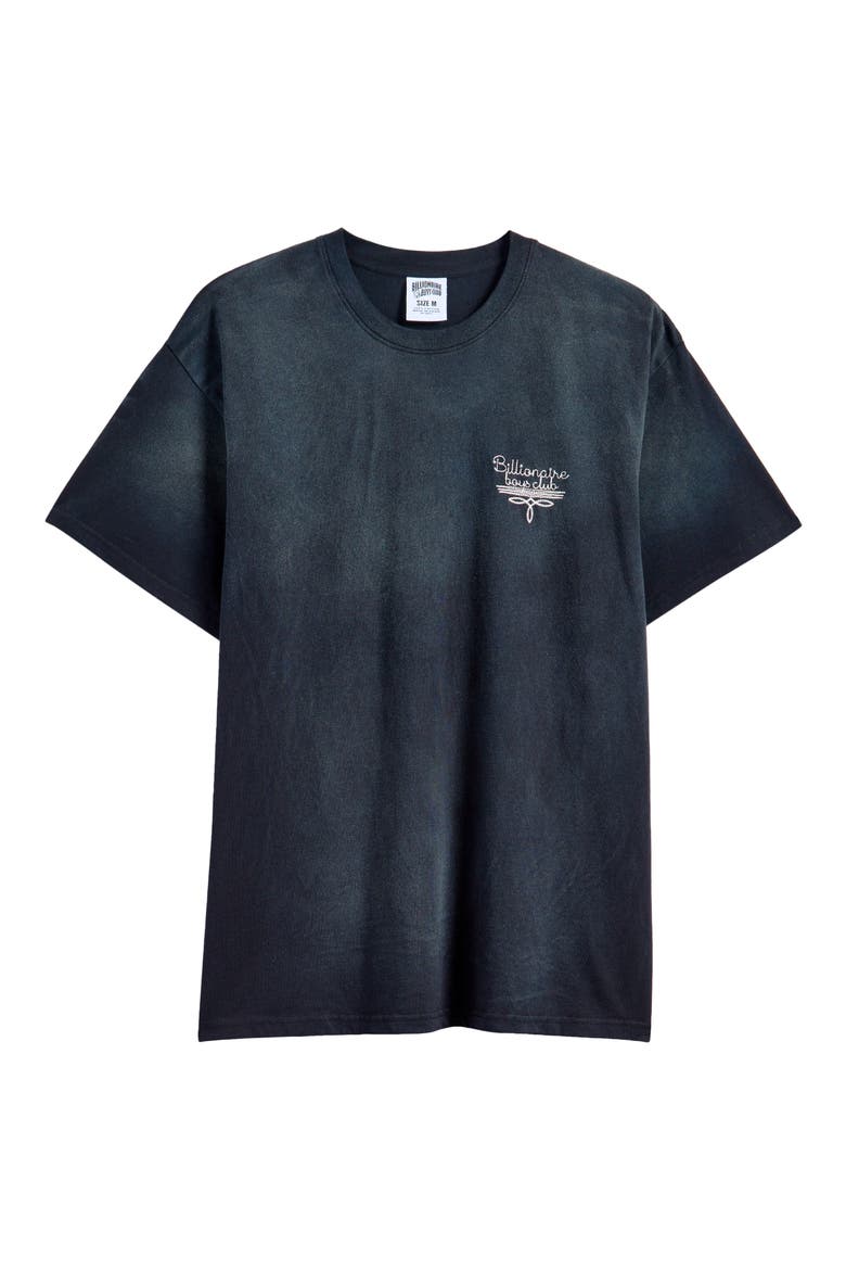 North Star Logo Embroidered Cotton Graphic T-Shirt, Alternate, color, BLACK