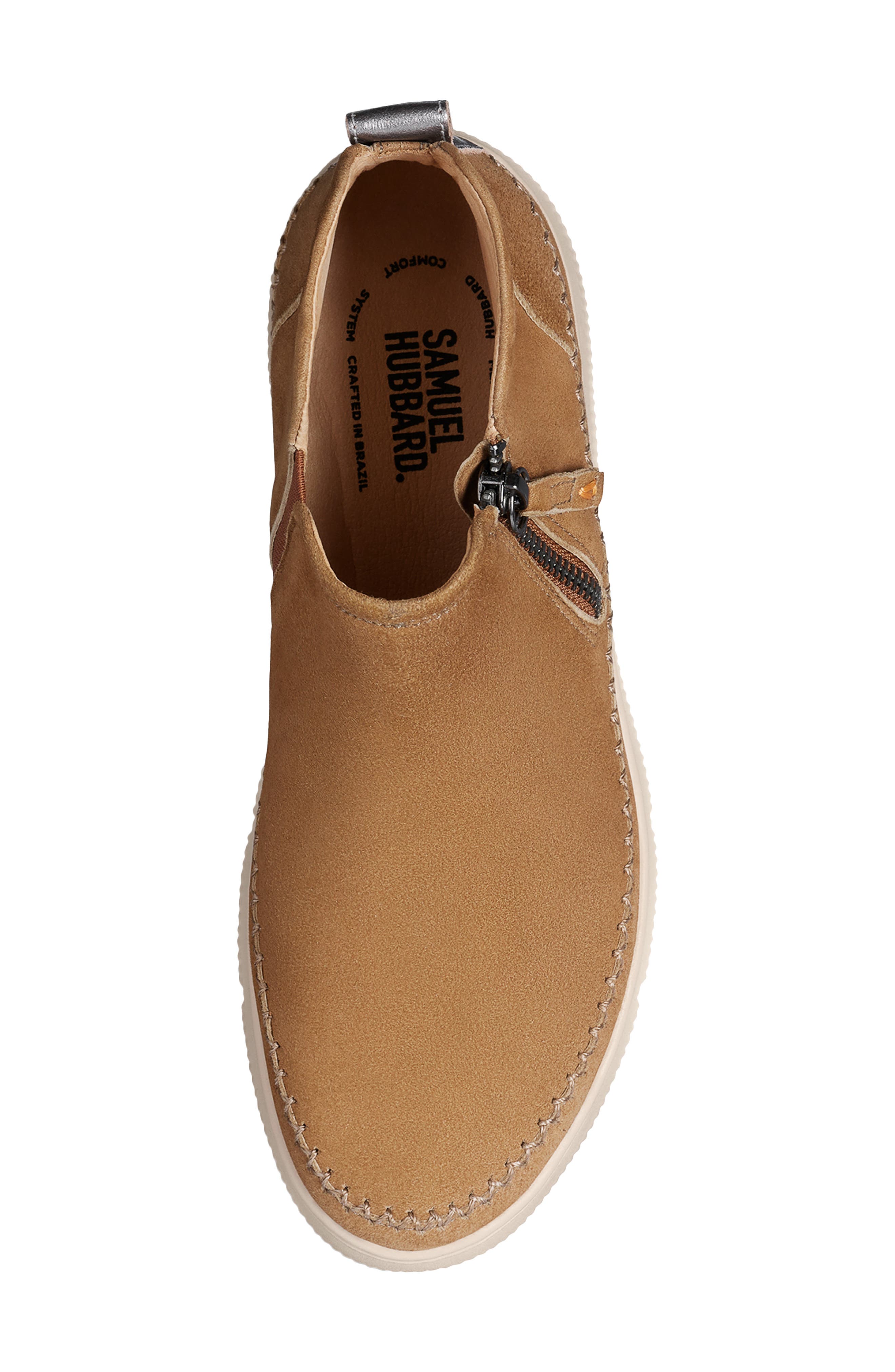 Featherlight Laguna Zip Sneaker, Alternate, color, NUTMEG SUEDE