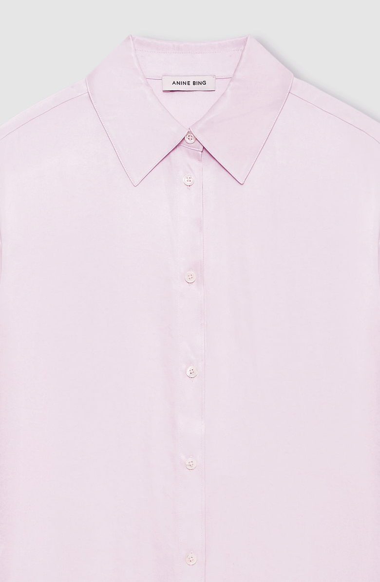 ANINE BING Bridget Shirt, Alternate, color, Powder Pink