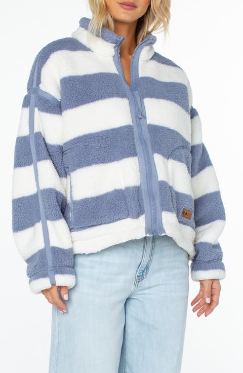 Wurlie Stripe High Pile Fleece Jacket