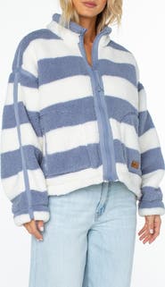 Roxy Wurlie Stripe High Pile Fleece Jacket