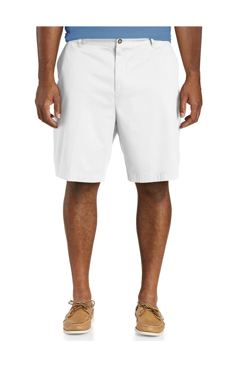 Nautica Big & Tall Deck Stretch Shorts, Main, color, Bright White