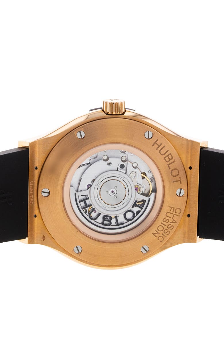 Watchfinder & Co. Hublot Preowned 2021 Classic Fusion Rubber Strap Watch, 45mm, Alternate, color,