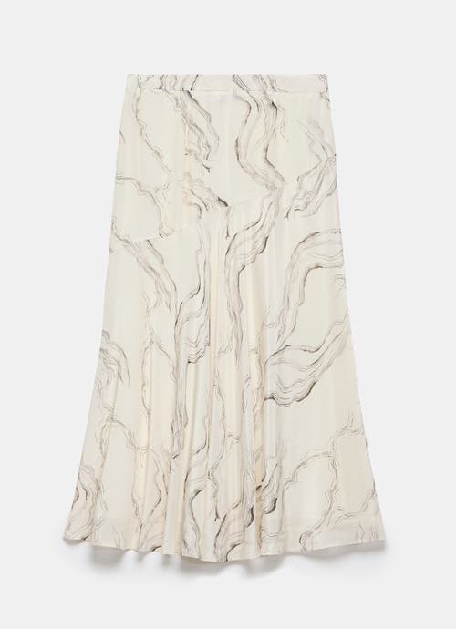 Mint Velvet Marble Print Midi Skirt In Multi