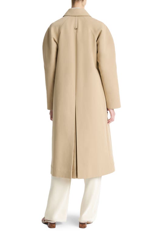 Vince Cotton Utility Trench Coat In Sandbar