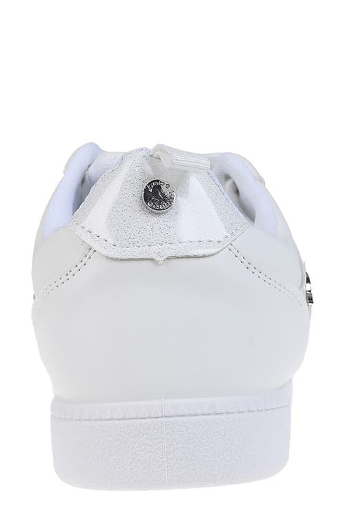 Bebe Glitter Sneaker In Silver