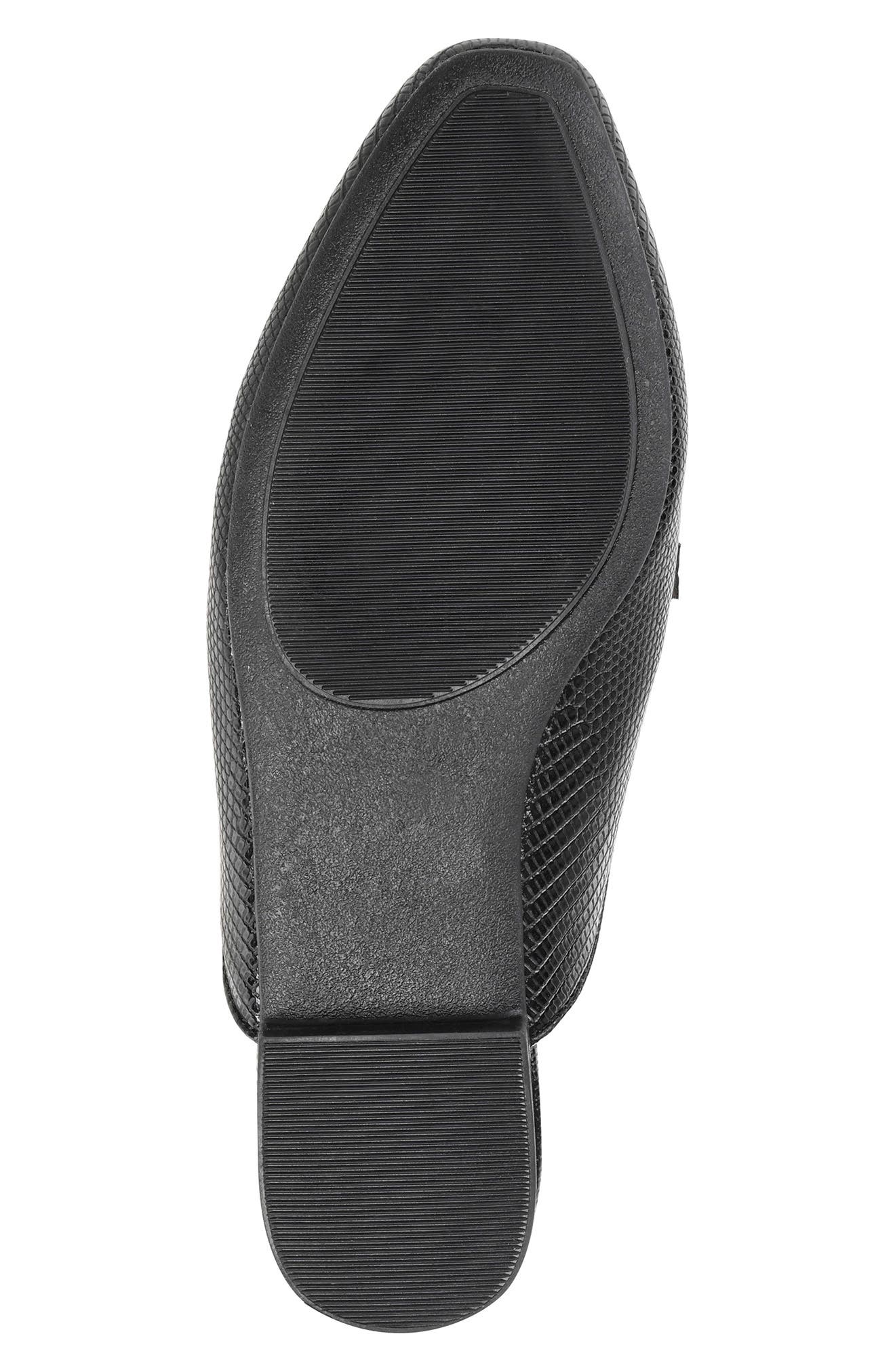 Journee Collection Hazina Embossed Lizard Mule, Alternate, color, Black