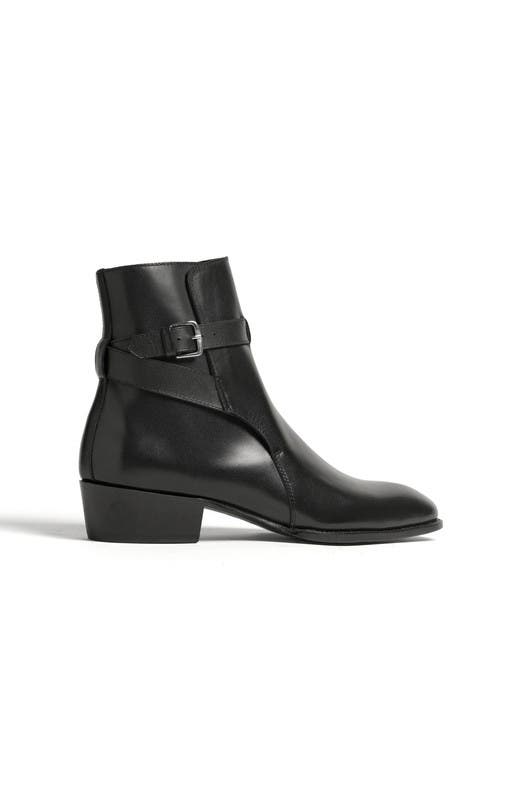 Anthony Veer Wexford Jodhpur Boot, Alternate, color, Obsidian Black Leather