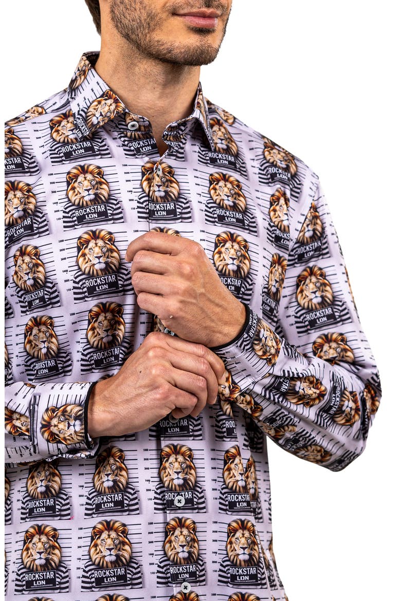 Fibonacci Stretch Ascension 3319 Contemporary Fit Button-Up Shirt, Alternate, color, WHITE
