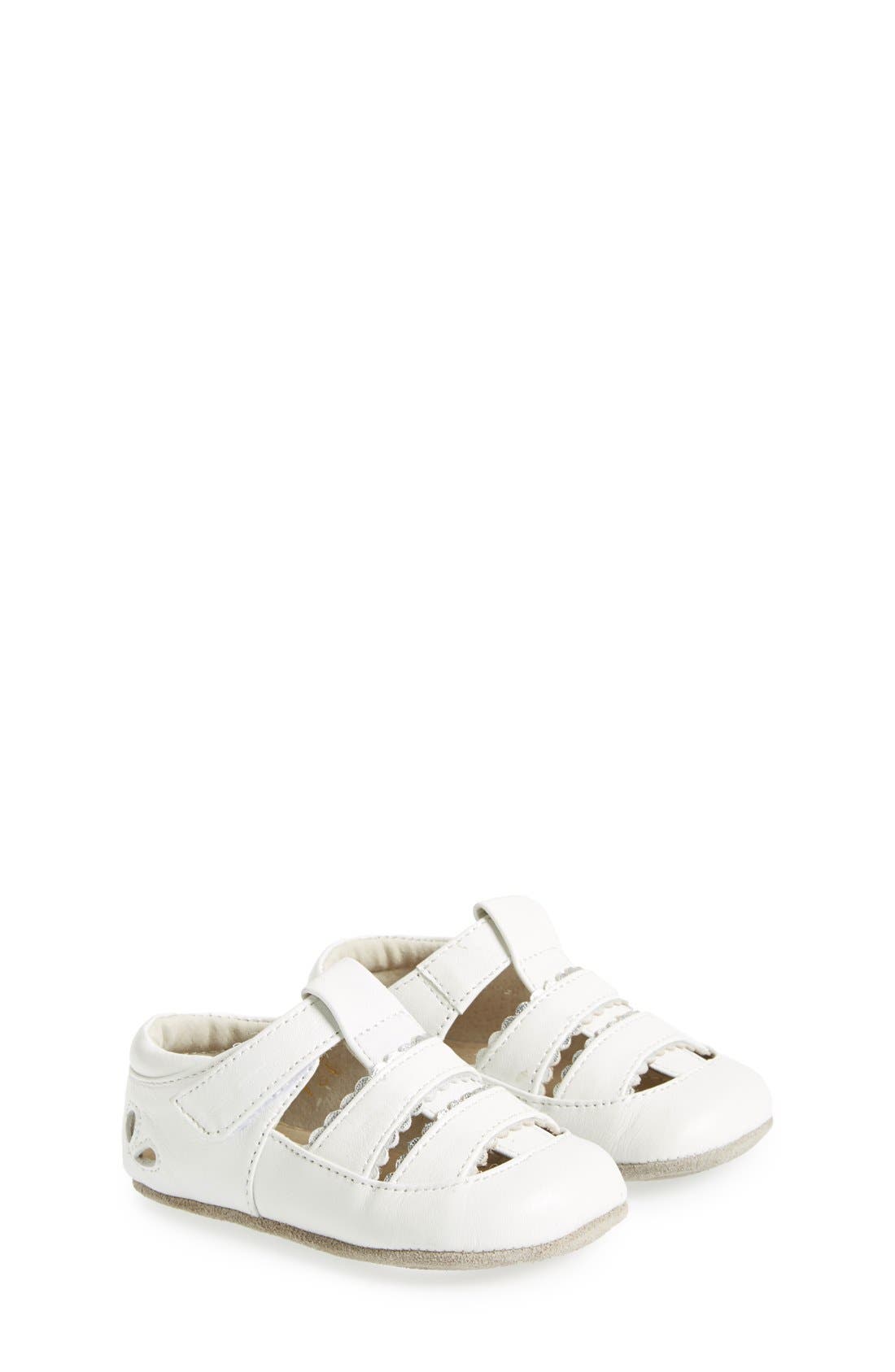 See Kai Run 'Brook' Leather Fisherman Sandal Crib Shoe, Main, color, 