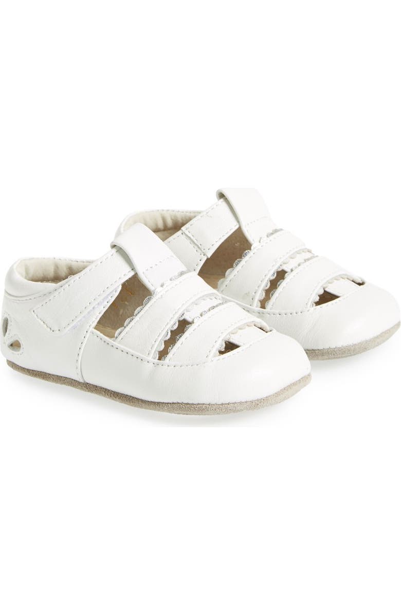 See Kai Run 'Brook' Leather Fisherman Sandal Crib Shoe, Main, color,