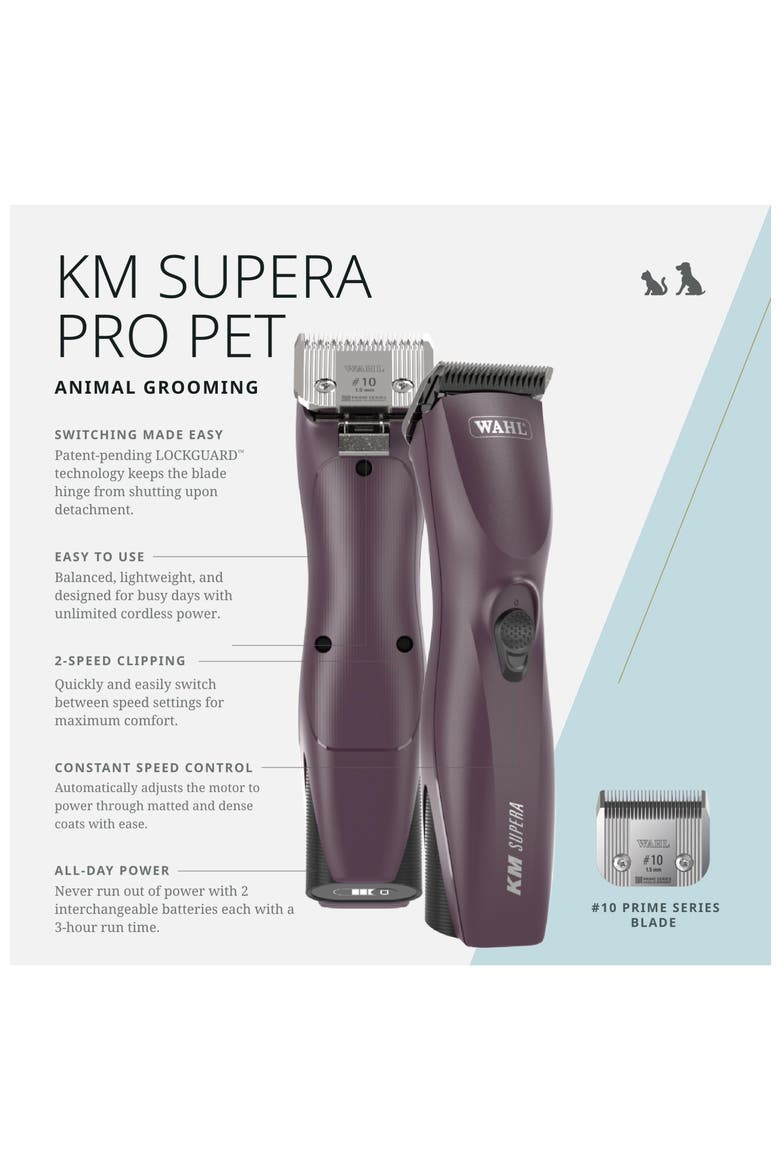 Cordless Dual-Speed Professional Pet Clipper, Alternate, color, Puprle
