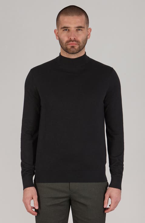 Cotton Mock Turtle Neck Sweater