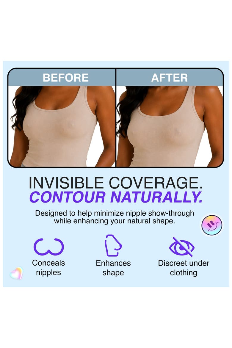 Skingrip Circle Reusable Silicone Breast Petals Nipple Covers, Alternate, color, Espresso
