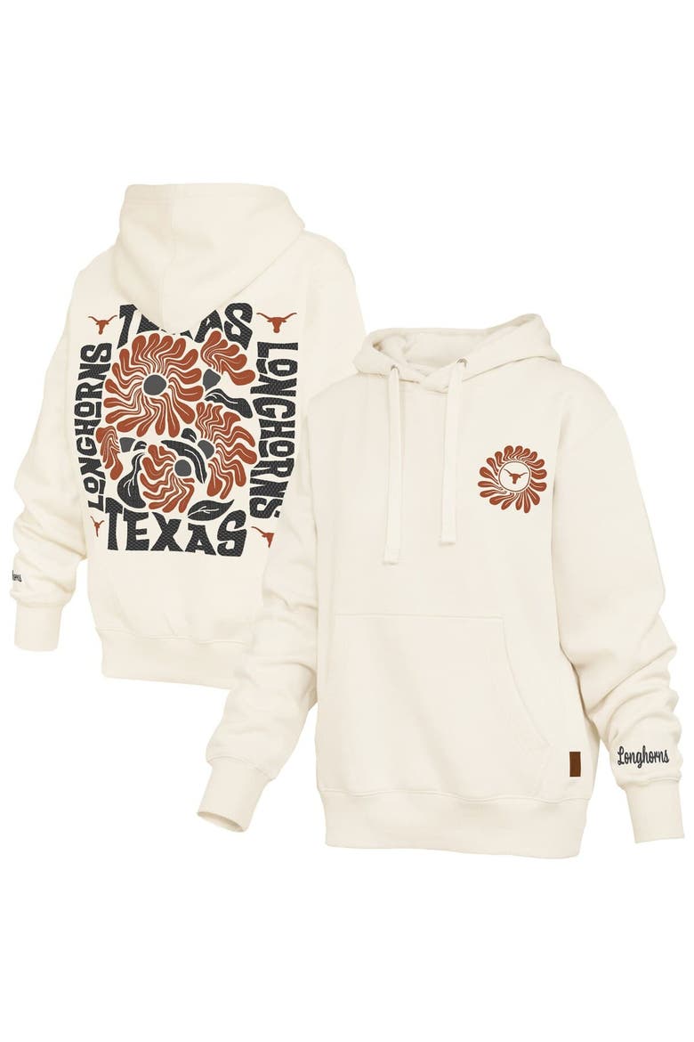 Women's Pressbox  Cream Texas Longhorns Elena Janise Hoodie, Main, color, Cream