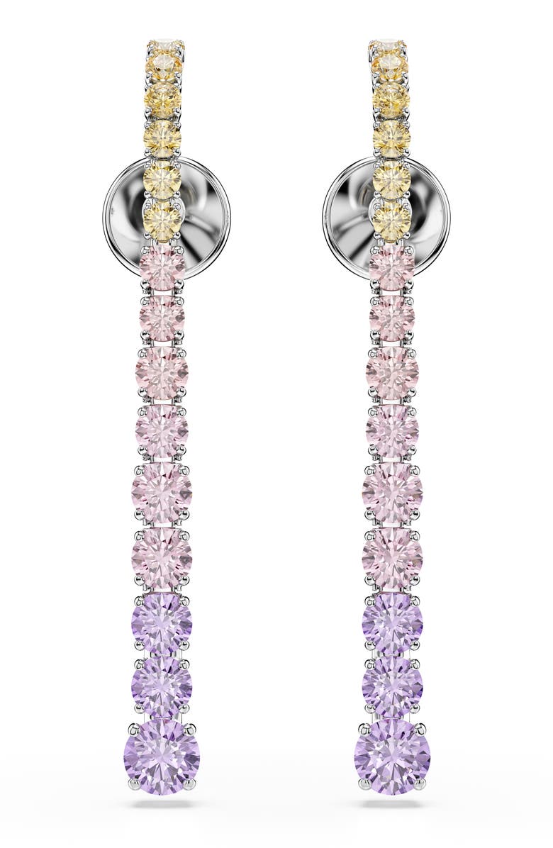Swarovski Matrix Crystal Drop Earrings, Alternate, color, Silver/ Multi
