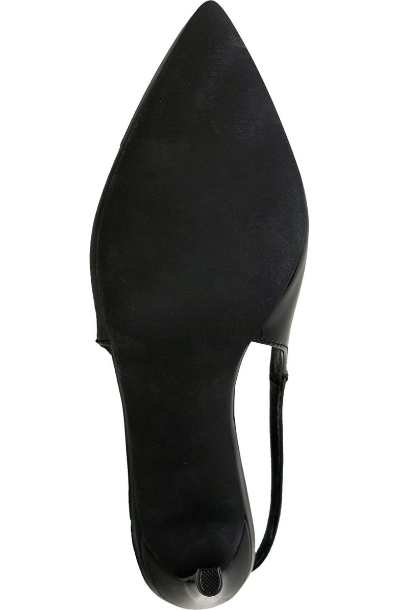 CHASE AND CHLOE Pointed Toe Slingback Pump, Alternate, color, Black Patent
