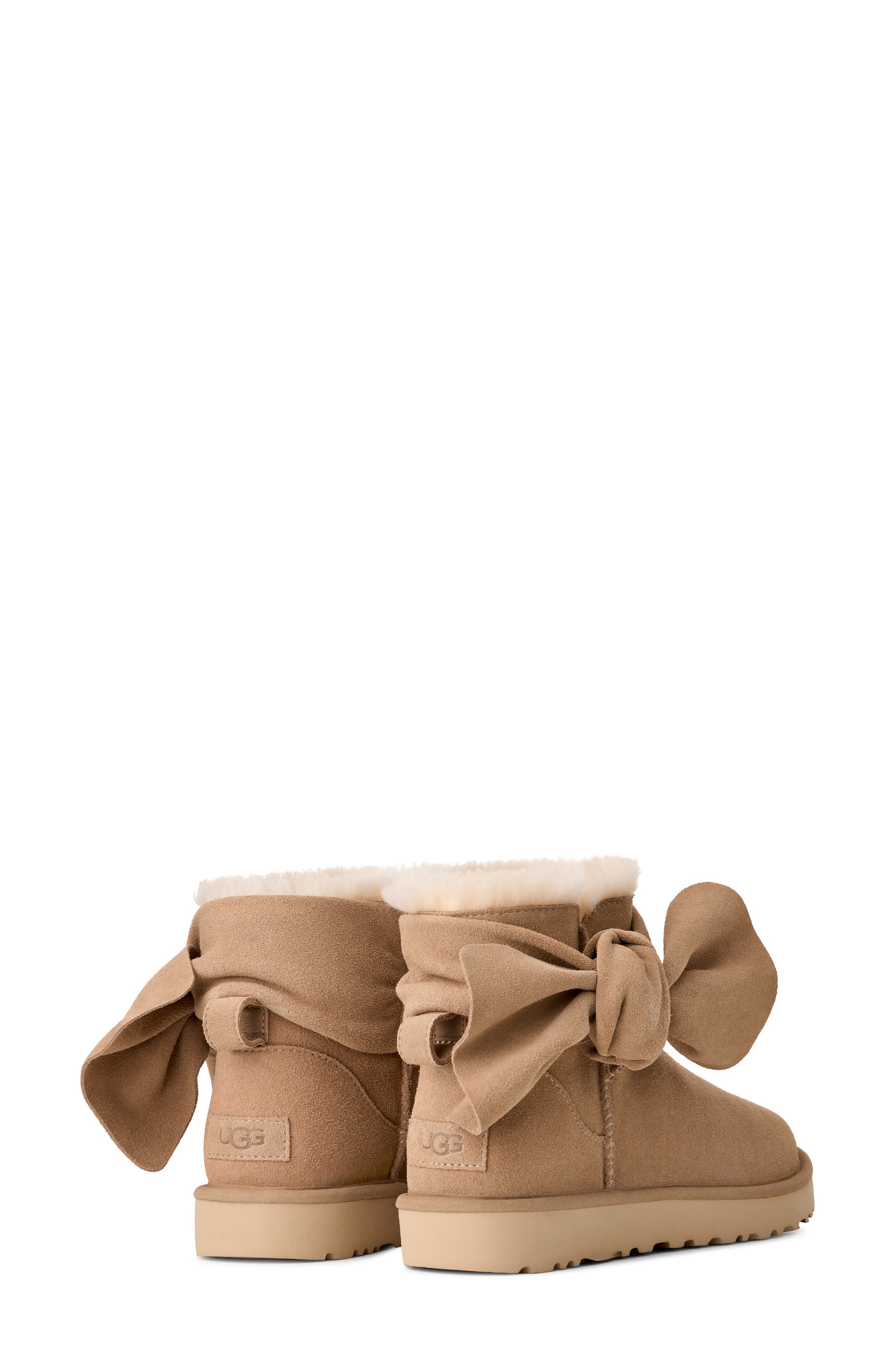 UGG<sup>®</sup> Classic Mini Bow Genuine Shearling Lined Boot, Alternate, color, 
