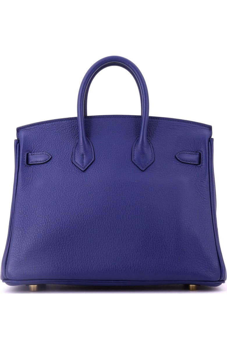 Pre-Owned Hermes Birkin Handbag Verso Novillo with Gold Hardware 25, Alternate, color, Verso-Bleu Saphir/Gris Mouette