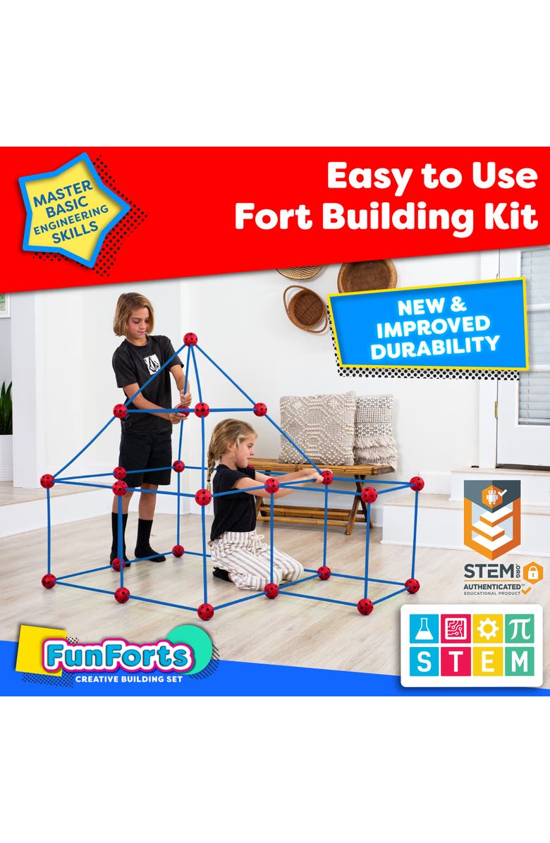 Power Your Fun Fun Forts Kids Tent for Kids - 81 Pack, Alternate, color, Blue, Red