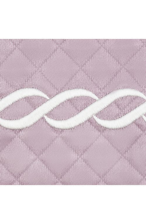Matouk Classic Chain Scallop Matelasse King Sham In Deep Lilac/bone