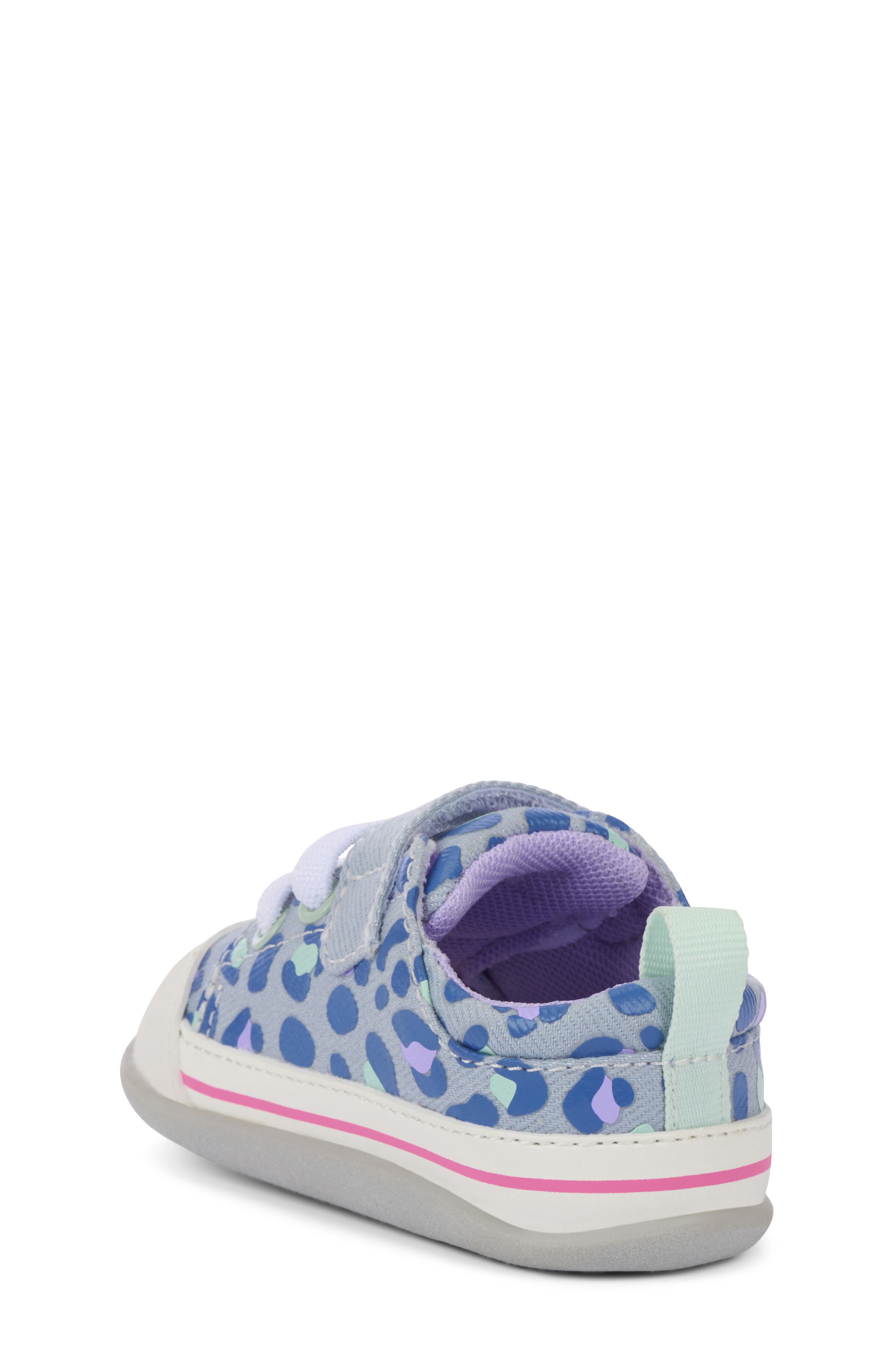 See Kai Run Kids' Mini Stevie Sneaker, Alternate, color, Sky Blue/Leopard