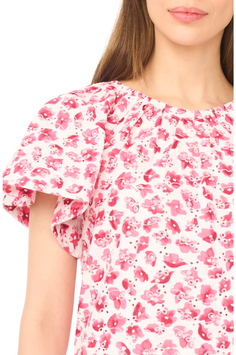 Tassel Tie Cotton Poplin Top, Alternate, color, ROSE CERISE