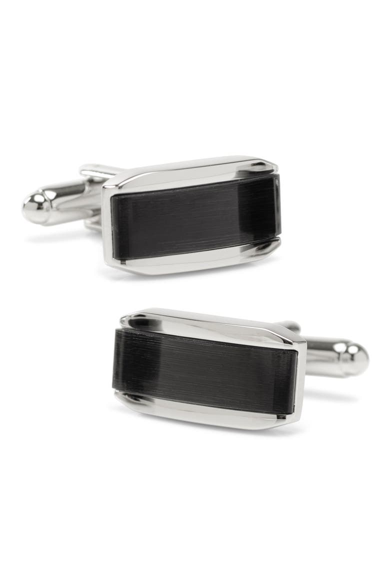Cat's Eye Cuff Links, Main, color, DARK GRAY CATS EYE