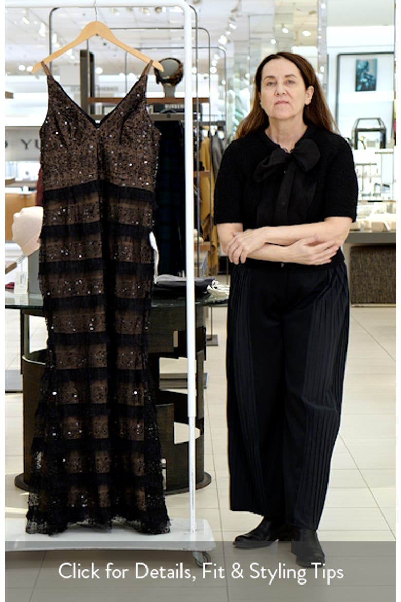 Guinevere Sequin Ruffle Gown video
