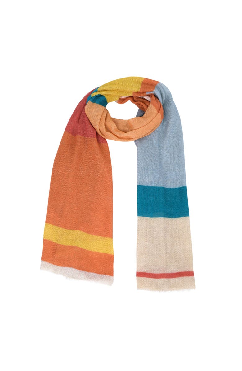Vismaya Boundless Colorblock Scarf, Main, color, Orange