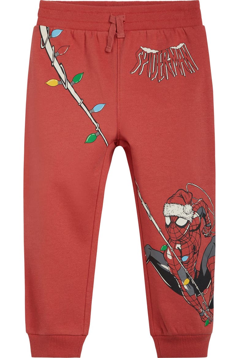 Spider-Man Fleece Sweatshirt and Joggers Set, Alternate, color, Spider Man Cream Red