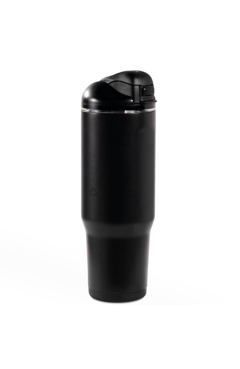 HydroJug Ease2o 40oz Insulated Stainless Steel Water Bottle With Dual Sip & Chug Lid, Main, color, Black