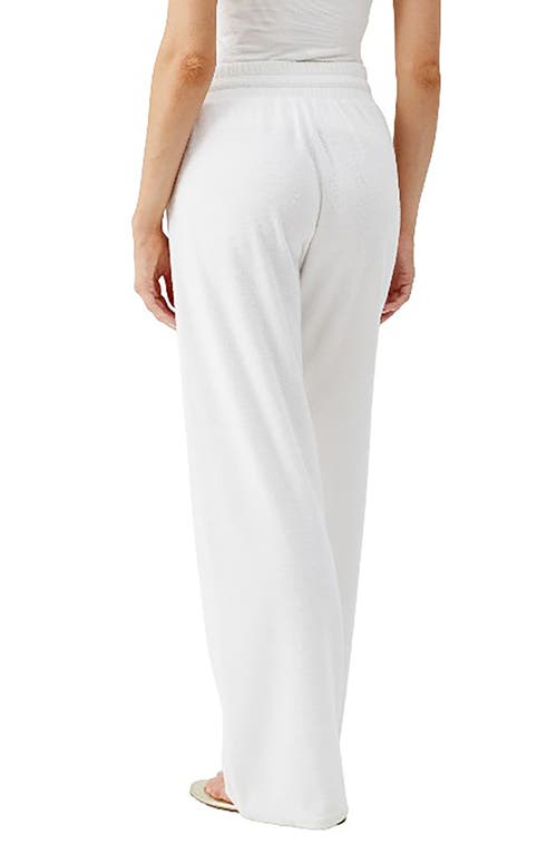 Melissa Odabash Betty Cotton Blend Terry Cover-up Pants In White