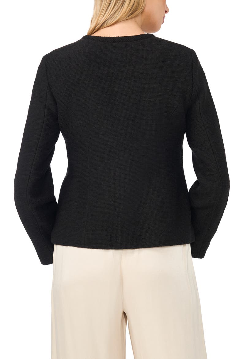 Collarless Jacket, Alternate, color, RICH BLACK