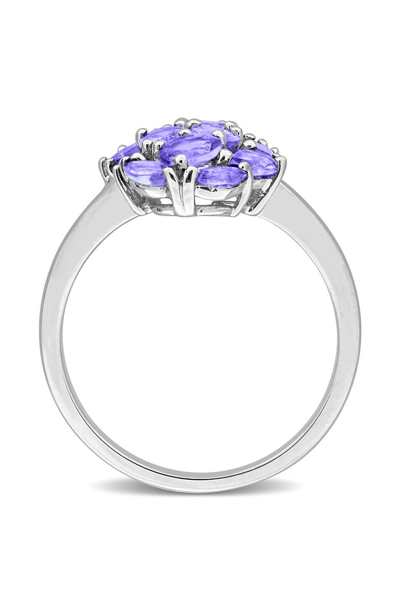 Julianna B. Tanzanite Cluster Cocktail Ring Sterling Silver, Alternate, color, Tanzanite