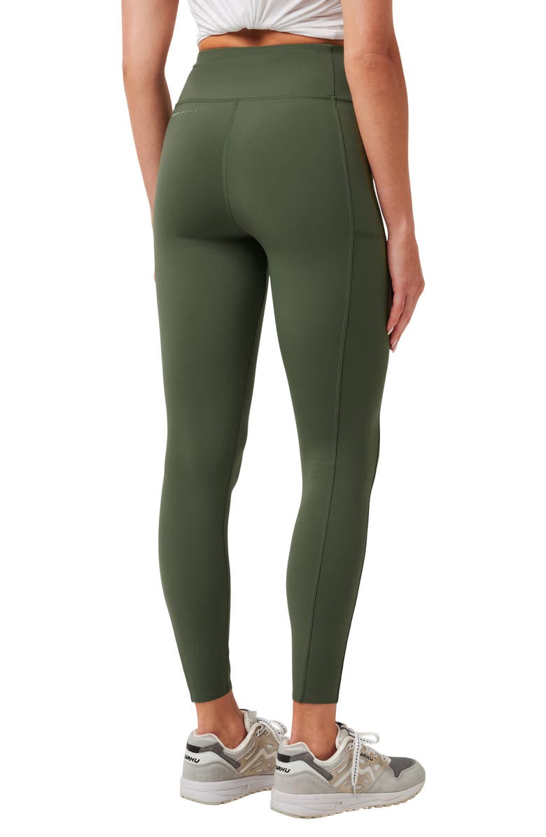 TravisMathew Moveknit Bonded Pocket Leggings, Alternate, color, Clover