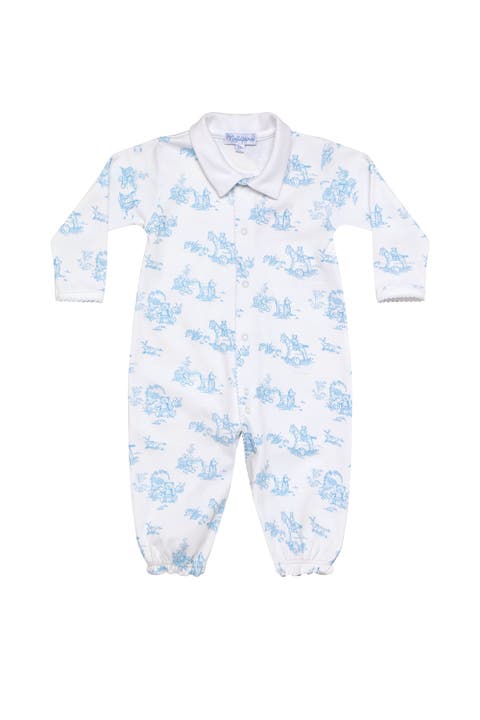 Blue Toile Baby Converter Gown - Baby