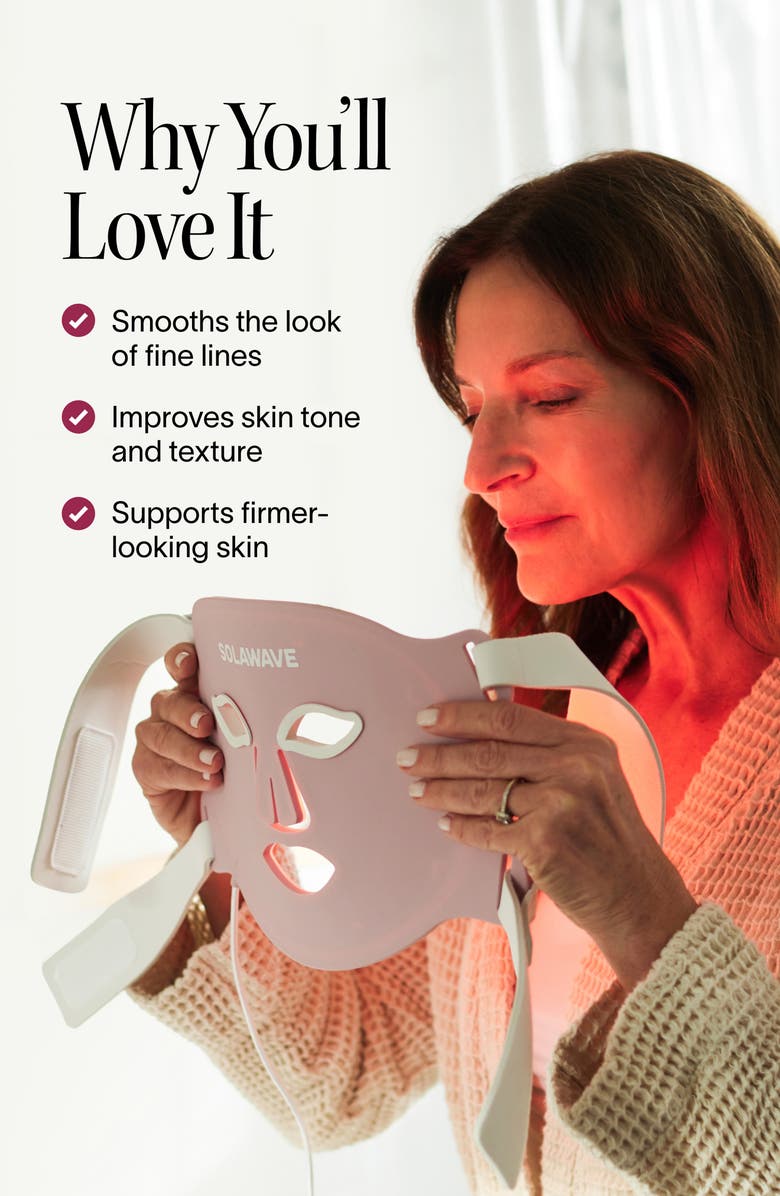 SolaWave Wrinkle Retreat Pro Light Therapy Face Mask, Alternate, color, 